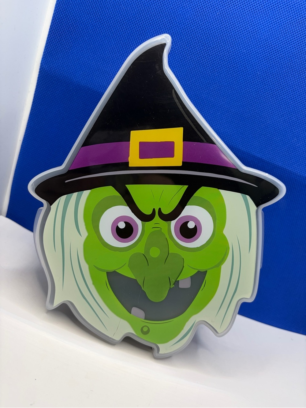 Halloween Green Witch Face Divided Storage Box Candy Trinket Container